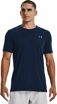 Fitness T-Shirt Under Armour UA Rush Seamless GeoSport Academy/Black S Fitness T-Shirt - 4