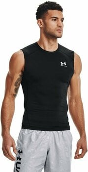 Majica za fitnes Under Armour UA HG Armour Black/White S Majica za fitnes - 3