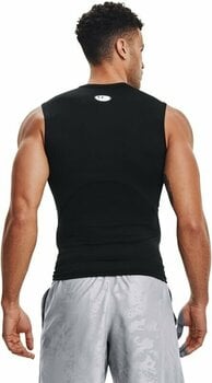 Majica za fitnes Under Armour UA HG Armour Black/White M Majica za fitnes - 4