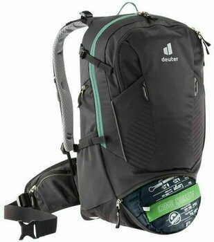 Cycling backpack and accessories Deuter Trans Alpine 24 Black/Turquoise Backpack - 4