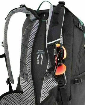 Cycling backpack and accessories Deuter Trans Alpine 24 Black/Turquoise Backpack - 10