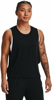 Fitness shirt Under Armour UA HydraFuse 2-in-1 Black/White/Black XS Fitness shirt - 3