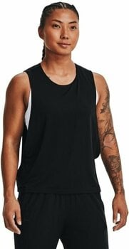 Fitness shirt Under Armour UA HydraFuse 2-in-1 Black/White/Black M Fitness shirt - 3