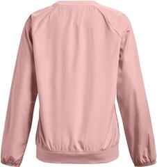 Hanorac pentru fitness Under Armour UA Rush Woven Crew Retro Pink/White - 1