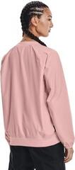 Fitness Sweatshirt Under Armour UA Rush Woven Crew Retro Pink/White - 5