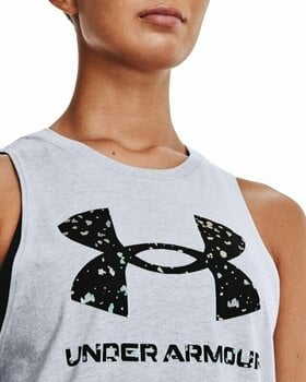 Fitness shirt Under Armour Live Sportstyle Graphic Mod Gray Light Heather/Black M Fitness shirt - 5