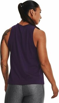 Fitness shirt Under Armour Live Sportstyle Graphic Purple Switch/White M Fitness shirt - 4