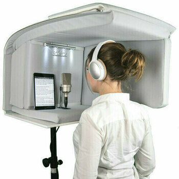 Přenosná akustická clona Isovox Mobile Vocal Booth V2 White SET Bílá - 6