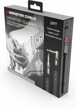 Câble pour instrument Monster Cable Prolink Classic 21FT Coiled Instrument Cable Noir 6,5 m Angle - Droit - 4