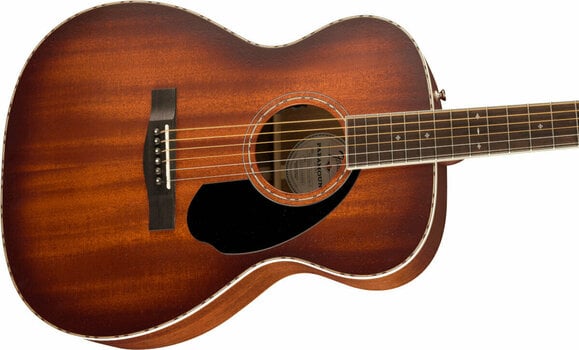 Elektro-akoestische gitaar Fender PO-220E Orchestra OV All MAH Aged Cognac Burst - 4