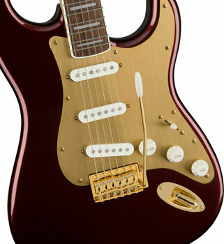 Elektromos gitár Fender Squier 40th Anniversary Stratocaster Gold Edition LRL Ruby Red Metallic Elektromos gitár - 3
