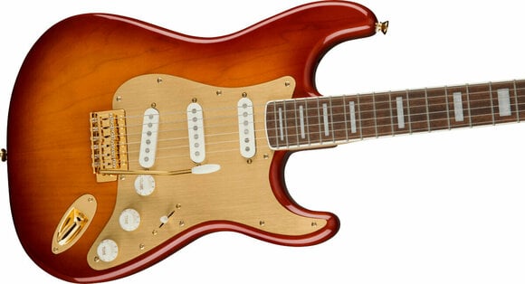 Guitare électrique Fender Squier 40th Anniversary Stratocaster Gold Edition LRL Sienna Sunburst - 4