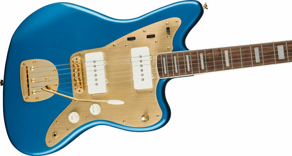 Electric guitar Fender Squier 40th Anniversary Jazzmaster Gold Edition LRL Lake Placid Blue - 4