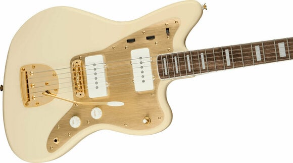 Електрическа китара Fender Squier 40th Anniversary Jazzmaster Gold Edition LRL Olympic White Електрическа китара - 4