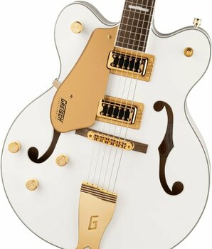 Semi-Acoustic Guitar Gretsch G5422GLH Electromatic DC LRL Snowcrest White - 4