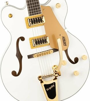 Semi-akoestische gitaar Gretsch G5422TG Electromatic DC LRL Snowcrest White - 4