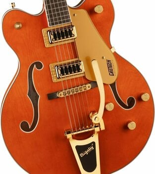 Ημιακουστική Κιθάρα Gretsch G5422TG Electromatic DC LRL Orange Stain - 4