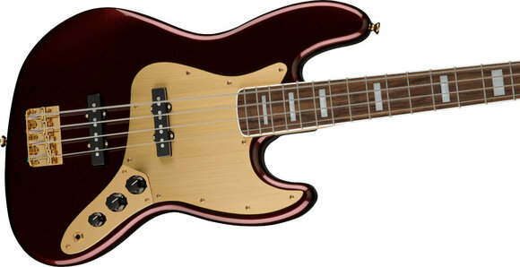 Basse électrique Fender Squier 40th Anniversary Jazz Bass Gold Edition LRL Red Metallic Basse électrique - 4