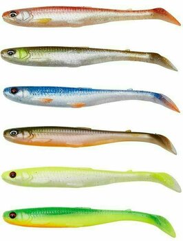 Rubber Lure Savage Gear Slender Scoop Shad Green Silver 9 cm 4 g - 2