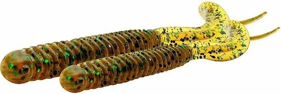 Isca de borracha Savage Gear Rib Worm 8 pcs Green Pumpkin 10,5 cm 5 g - 2