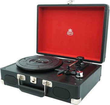 Przenośny gramofon GPO Retro Soho Black/Silver - 2