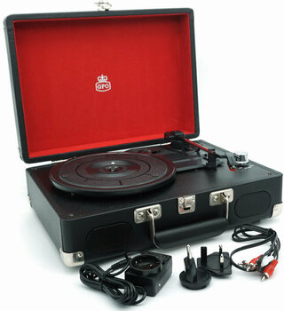 Prenosni gramofon GPO Retro Soho Black/Silver - 5