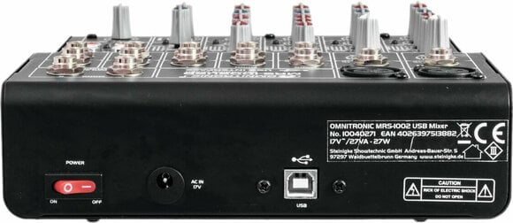 Analoog mengpaneel Omnitronic MRS-1002 USB Analoog mengpaneel - 4