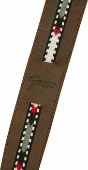 Leather guitar strap Fender Paramount Acoustic Leather Strap Leather guitar strap Brown - 2