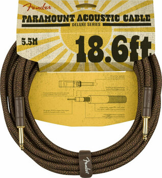 Kabel za instrumente Fender Paramount Acoustic Smeđa 5,5 m Iskren - 3