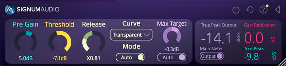 Oprogramowanie do masteringu Signum Audio BUTE Limiter 2 (STEREO) (Produkt cyfrowy) - 3