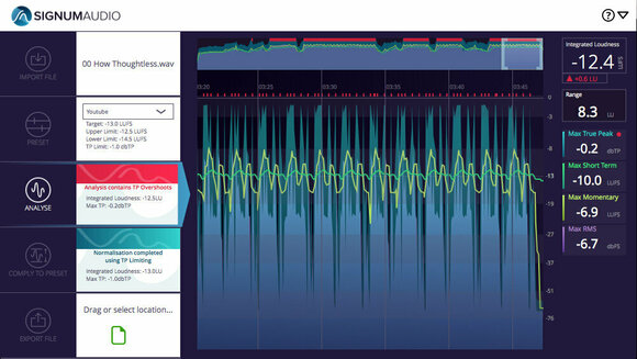 Software de masterização Signum Audio BUTE Loudness Normaliser (STEREO) (Produto digital) - 3