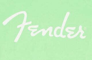 T-Shirt Fender Spaghetti Logo Surf Green - 1