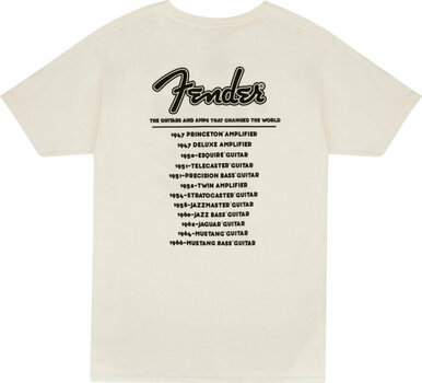 T-Shirt Fender T-Shirt World Tour Unisex Vintage White S - 2