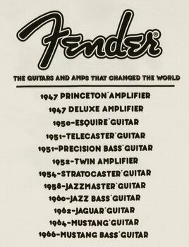Shirt Fender Shirt World Tour Unisex Vintage White S - 3