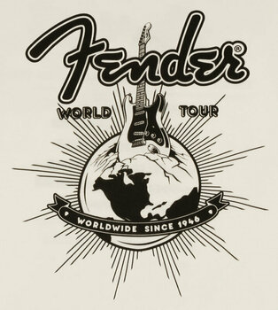 Shirt Fender Shirt World Tour Unisex Vintage White S - 4