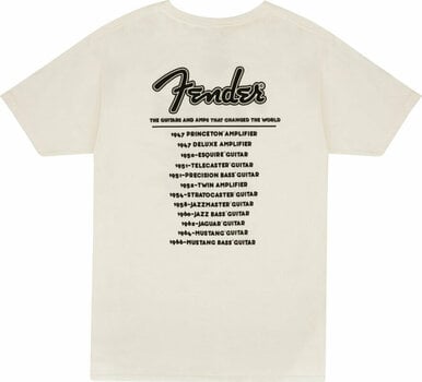 T-shirt Fender T-shirt World Tour JH Vintage White M - 2