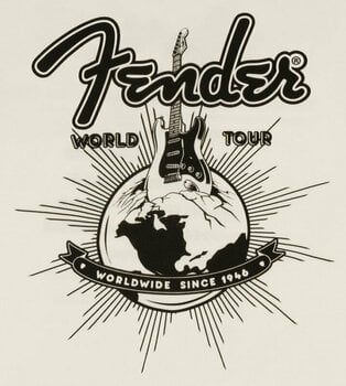 Shirt Fender Shirt World Tour Unisex Vintage White XL - 4