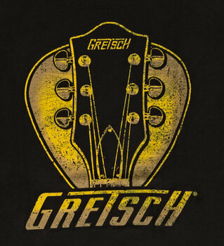 T-Shirt Gretsch T-Shirt Headstock Pick Unisex Black XL - 2