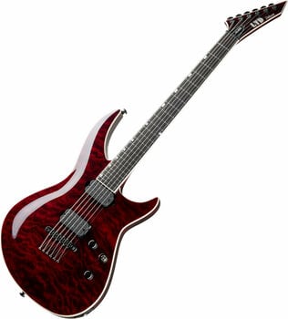 Guitarra elétrica ESP LTD H3-1000 QM See Thru Black Cherry - 3