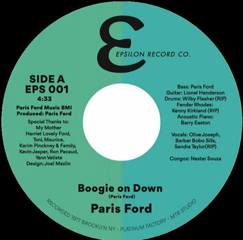 Vinyl Record Paris Ford - Boogie Down / You Ask For It (Come & Freak With Me) (7" Vinyl) - 2