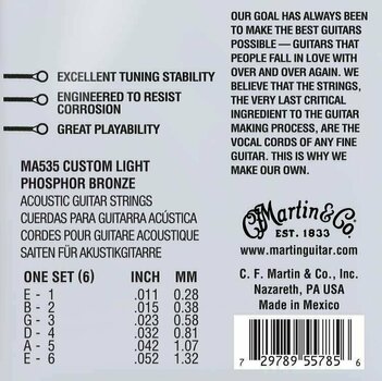 Guitar strings Martin MA535 Authentic Acoustic x3 - 2
