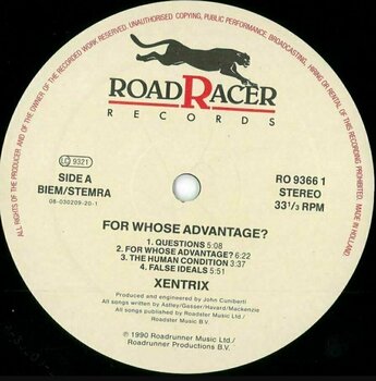 Vinyl Record Xentrix - For Whose Advantage? (LP) - 3