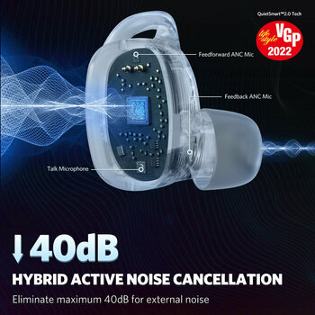 Wireless In-ear headphones EarFun Free Pro 2 TW303B Black Wireless In-ear headphones - 4