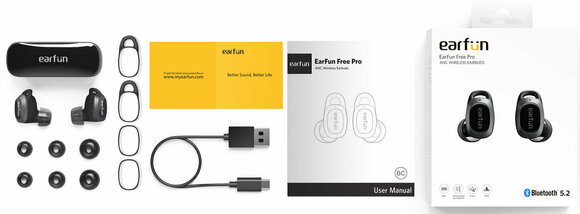 Bežične In-ear slušalice EarFun Free Pro TW301B Black Bežične In-ear slušalice - 9
