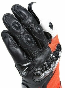 Rukavice Dainese Carbon 4 Long Black/Fluo Red/White S Rukavice - 6