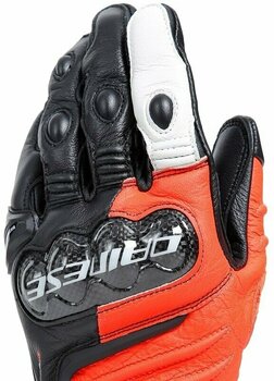 Rukavice Dainese Carbon 4 Long Black/Fluo Red/White S Rukavice - 7