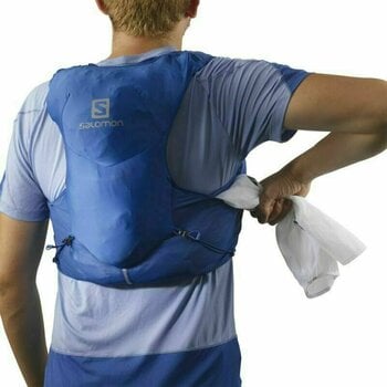 Running backpack Salomon ADV Skin 5 Set Nautical Blue/Ebony/White S Running backpack - 8