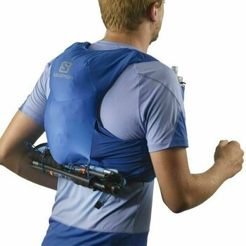 Running backpack Salomon ADV Skin 5 Set Nautical Blue/Ebony/White S Running backpack - 9