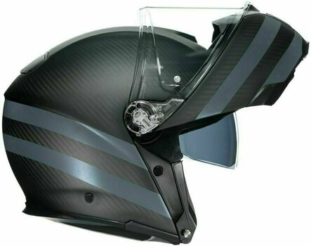 Helm AGV Sportmodular Dark Refractive Carbon/Black XXS Helm - 3