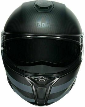 Helmet AGV Sportmodular Dark Refractive Carbon/Black XXS Helmet - 4